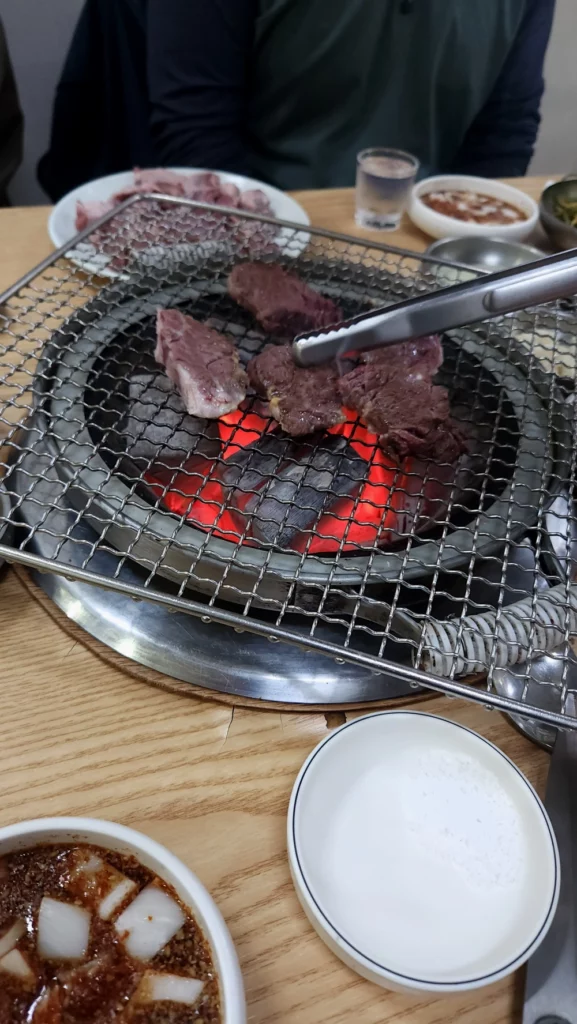 한창 굽고 있는 중