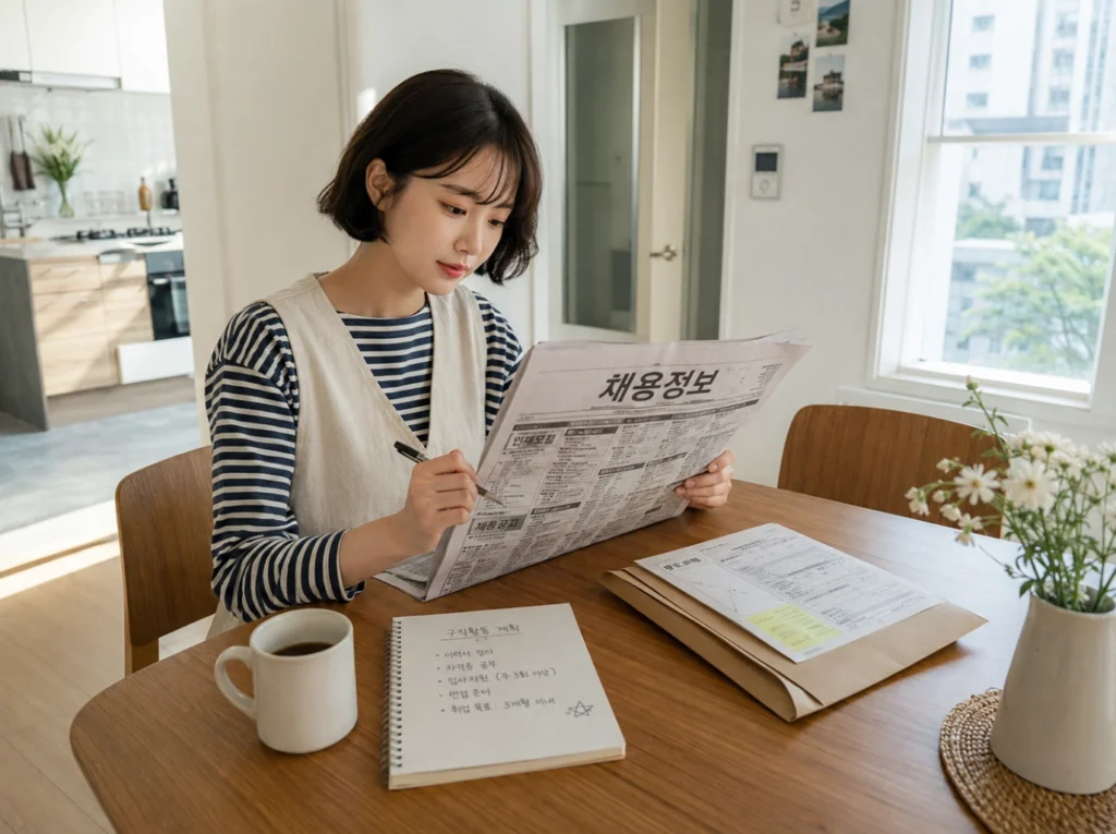 부산 벼룩시장으로 일자리 알아보는 새댁