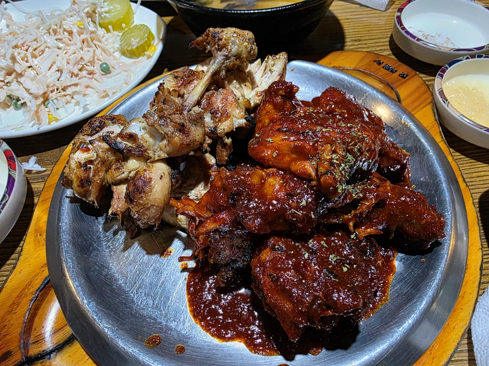 포항 백록담 치킨 반반